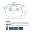 Grey Roasting Tray Round Calido - 3.8L Dutch Ovens Grey Roasting Tray Round Calido - 3.8L Grey Roasting Tray Round Calido - 3.8L Kela