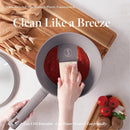 24cm Deep Fry Pan With Lid, Taupe