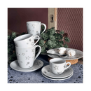 The German Outlet, Tognana, Olimpia Etoile Silver Set of 6 coffee cups with saucer