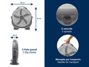 Adjustable Box Fan, 100W Fan Adjustable Box Fan, 100W Adjustable Box Fan, 100W Beper