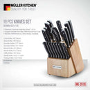 Stainless Steel Kitchen Set – 19 Pieces Kitchen Knives Stainless Steel Kitchen Set – 19 Pieces Stainless Steel Kitchen Set – 19 Pieces Muller Koch