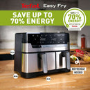 Easy Fry 8.3L Dual Air Fryer & Grill - Stainless Steel Air Fryer Easy Fry 8.3L Dual Air Fryer & Grill - Stainless Steel Easy Fry 8.3L Dual Air Fryer & Grill - Stainless Steel Tefal