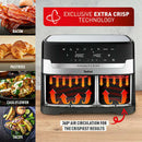 Easy Fry 8.3L Dual Air Fryer & Grill - Stainless Steel Air Fryer Easy Fry 8.3L Dual Air Fryer & Grill - Stainless Steel Easy Fry 8.3L Dual Air Fryer & Grill - Stainless Steel Tefal